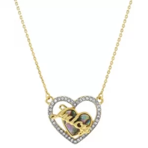 Ladies Juicy Couture Gold Plated Mother Of Pearl Heart Necklace