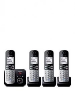 Panasonic KX-TG6824EB Cordless Phone With Answering Machine Quad Handsets