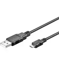 Goobay 0.15m USB2.0 USB cable USB A Micro-USB B Black