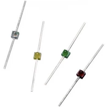 LED wired Green Convex 1.9mm 0.6 mcd 90