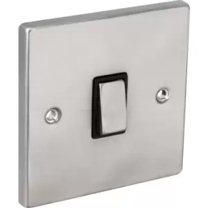 Click Deco Satin 20A DP Switch in Chrome Stainless Steel