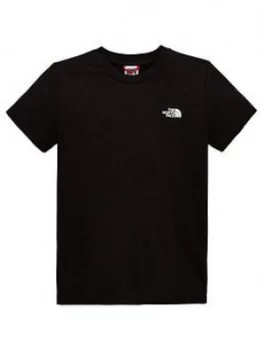 The North Face Boys Simple Dome Tee, Black, Size L, 13-14 Years