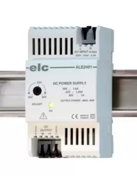 Elc Ale2401 Regulated Power Supply, Din Rail, 30W