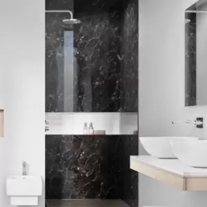 Black Marble PVC Shower Wall Panel - 2400 x 1000mm