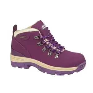 Johnscliffe Womens/Ladies Trek Leather Hiking Boots (7 UK) (Purple/Gold)