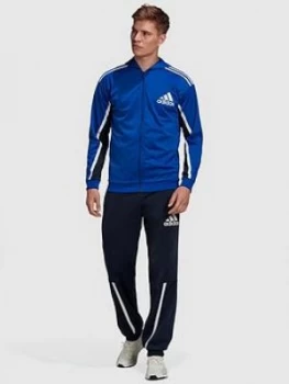 Adidas 3 Stripe PES Tracksuit - Blue, Size S, Men