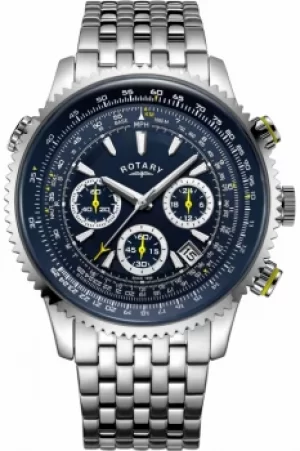 Mens Rotary Exclusive Pilot Chronograph Watch GB00644/05