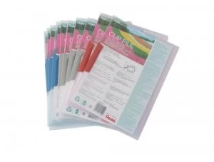 Pentel Recycology A4 Clip Files Assorted PK10