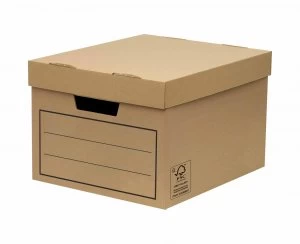 Fellowes Bankers Brown Cardboard Storage Box Pack of 5