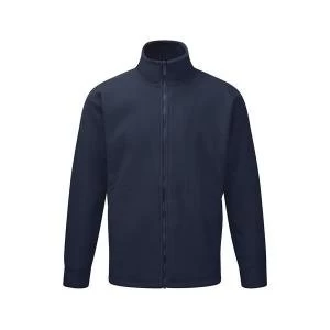 Basic Fleece Jacket XXL with Elasticated Cuffs and Full Zip Front Navy