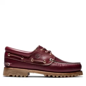 Timberland Authentic 3-eye Boat Shoe For Men In Burgundy Burgundy, Size 8
