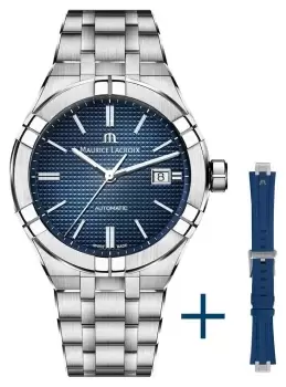 Maurice Lacroix AI6008-SS00F-430-C AIKON Automatic 42mm Blue Watch