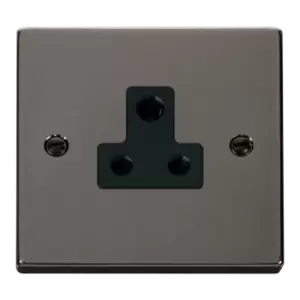 Click Scolmore Deco 5A Round Pin Plug Socket - VPBN038BK