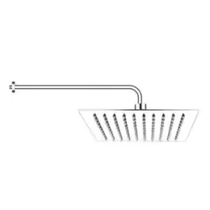 200mm Ultra Slim Square Shower Head with Wall Arm