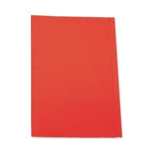 5 Star Office Square Cut Folder Recycled Pre punched 250gsm Foolscap Red Pack 100