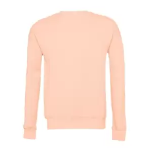 Bella + Canvas Adults Unisex Drop Shoulder Sweatshirt (M) (Peach)