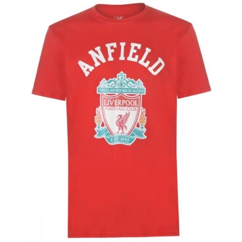 Source Lab Liverpool Crest T Shirt Mens - Red