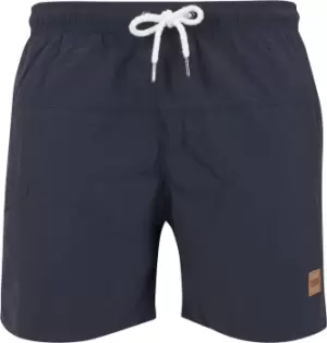 Urban Classics Block Swim Shorts, Navy/Navy, Male, Shorts, TB1026-00835-0051