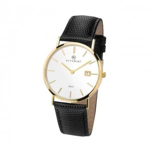 Accurist White And Black 'Gold' 9ct Gold Watch - 7801 - multicoloured