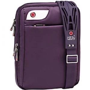 i-stay 10.1 inch netbook, iPad, tablet messenger case with non-slip bag strap. Purple