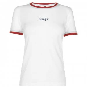 Wrangler Ringer T Shirt - Off-White