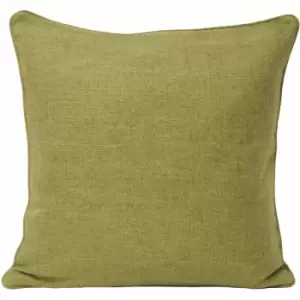 Atlantic Woven Twill Piped Cushion Cover, Green, 45 x 45cm - Riva Paoletti