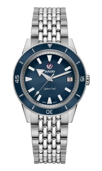 Rado Captain Cook Automatic Womens watch - Water-resistant 10 bar (100 m), Stainless steel, blue