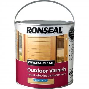 Ronseal Crystal Clear Outdoor Varnish Satin 2.5l