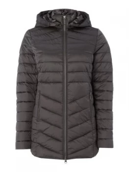 Barbour Ailith Chevron Quilted Coat Grey