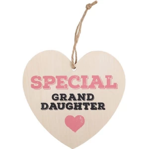 Special Granddaughter Hanging Heart Sign