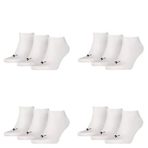 12 pair Puma Sneaker Invisible Socks Unisex Mens & Ladies, color:300 - white, Socken & Strumpfe:47-49