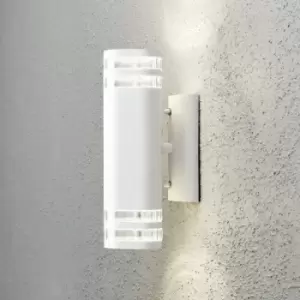 Konstsmide Modena Outdoor Modern Up Down Double Wall Light White, Transparent, IP44