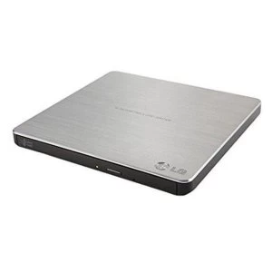 LG (GP60NS60) External Slimline DVD Re-Writer, USB, 8x, Grey, M-Disc Support, Power2Go