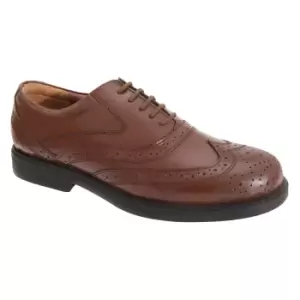 Scimitar Mens Wing Cap Brogue Oxford Shoes (11 UK) (Brown)