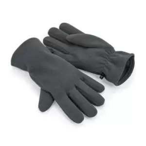 Beechfield Recycled Fleece Gloves (S-M) (Steel Grey)