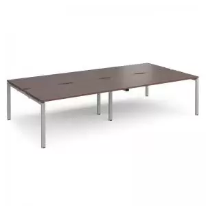 Adapt double back to back desks 3200mm x 1600mm - silver frame and