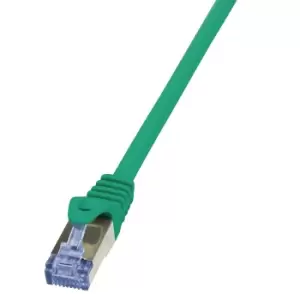 LogiLink 0.5m Cat.6A 10G S/FTP networking cable Green Cat6a S/FTP...