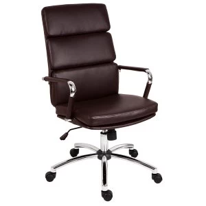 Teknik Deco Faux Leather Executive Office Chair - Brown
