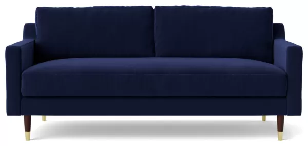 Swoon Rieti Velvet 2 Seater Sofa - Ink Blue
