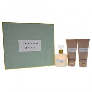 Carven Le Parfum Gift Set 100ml Eau de Parfum + 100ml Body Milk + 100ml Shower Gel