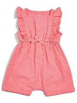 Mamas & Papas Broderie Frill Romper Baby Girls