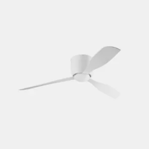 Bora 3 Blade 123.8cm Ceiling Fan with LED Light White Large