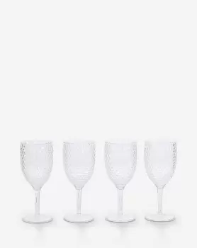 Fete Diamond Set of 4 Wine Glasses