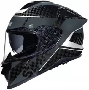 SMK Titan Carbon Nero Helmet, white Size M white, Size M