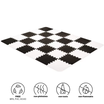 Kinderkraft Luno Foam Floor Tiles - Black
