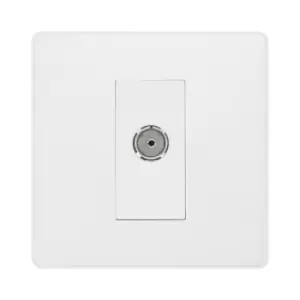 BG Evolve Pearl White Single Socket For TV Or Fm Co-Axial Aerial Connection - PCDCL60W