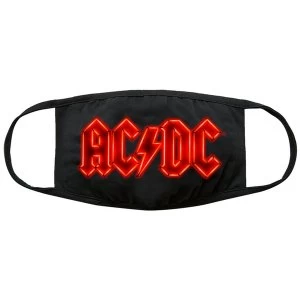 Ac/Dc - Neon Logo Face Mask - Black
