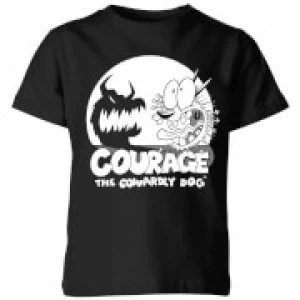 Courage The Cowardly Dog Spotlight Kids T-Shirt - Black - 5-6 Years