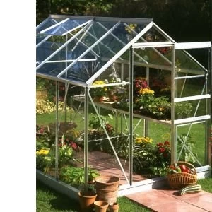 BQ Premier Metal 6x8 Toughened safety glass greenhouse