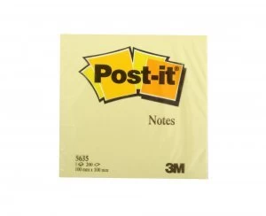 3M Post it Notes Self Adhesive 100x100mm 200 Sheets Yellow